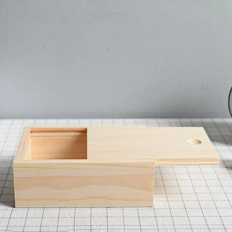 

Drawable Lid Wooden Box Jewelry Storage Wooden Box Small Solid Wood Box Gift Packaging Tea Wooden Box