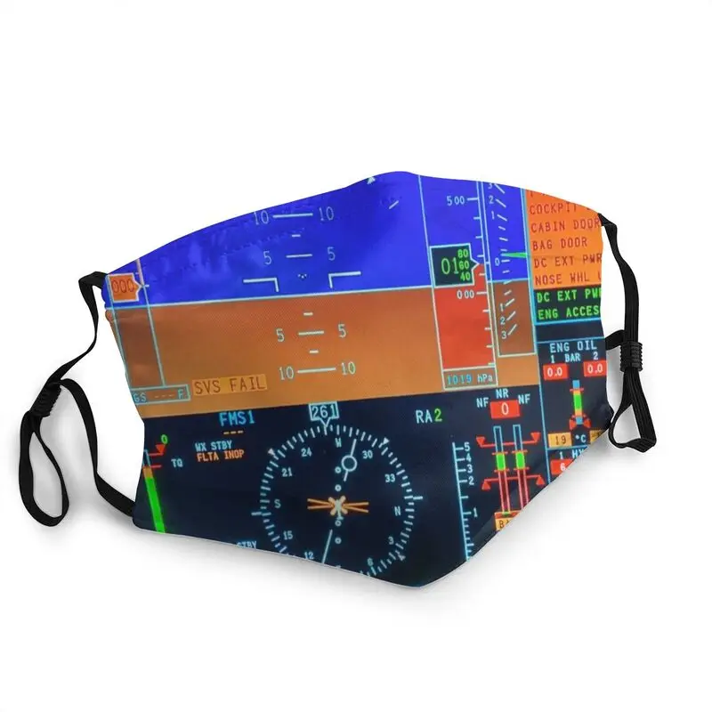 

Aviation Helicopter Center Cockpit Display Mask Anti Haze Dustproof Airplane Face Mask Protection Unisex Respirator Mouth-Muffle