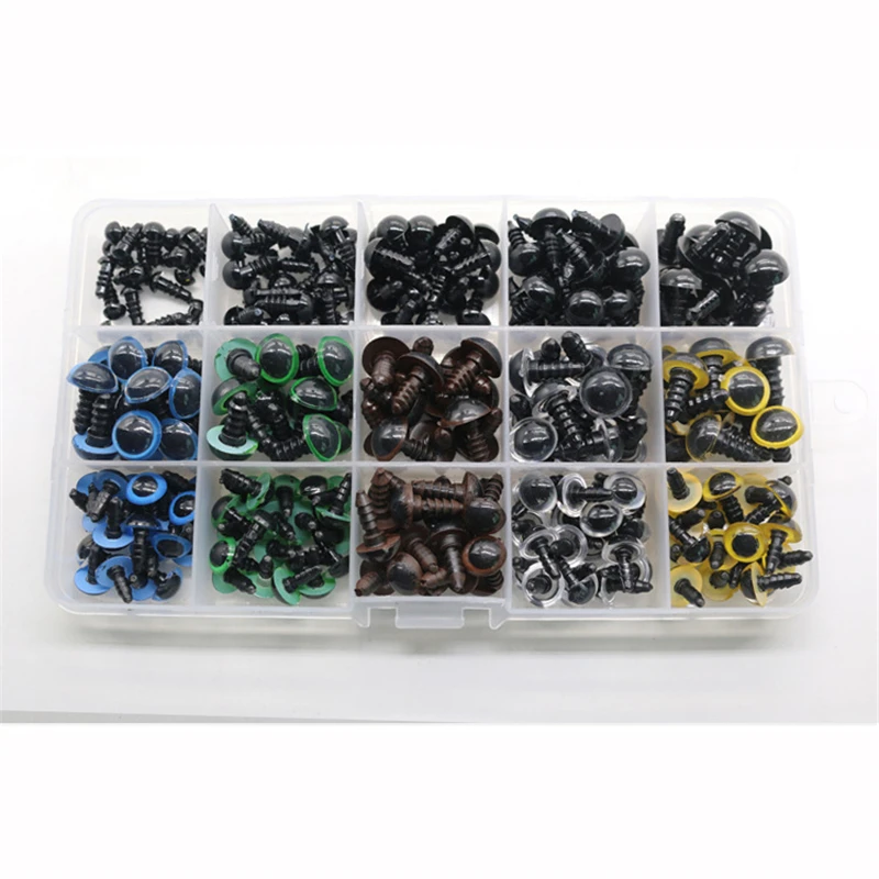 6-12 мм Разноцветные пластиковые защитные глаза с вилкой для плюшевых мишек ручной