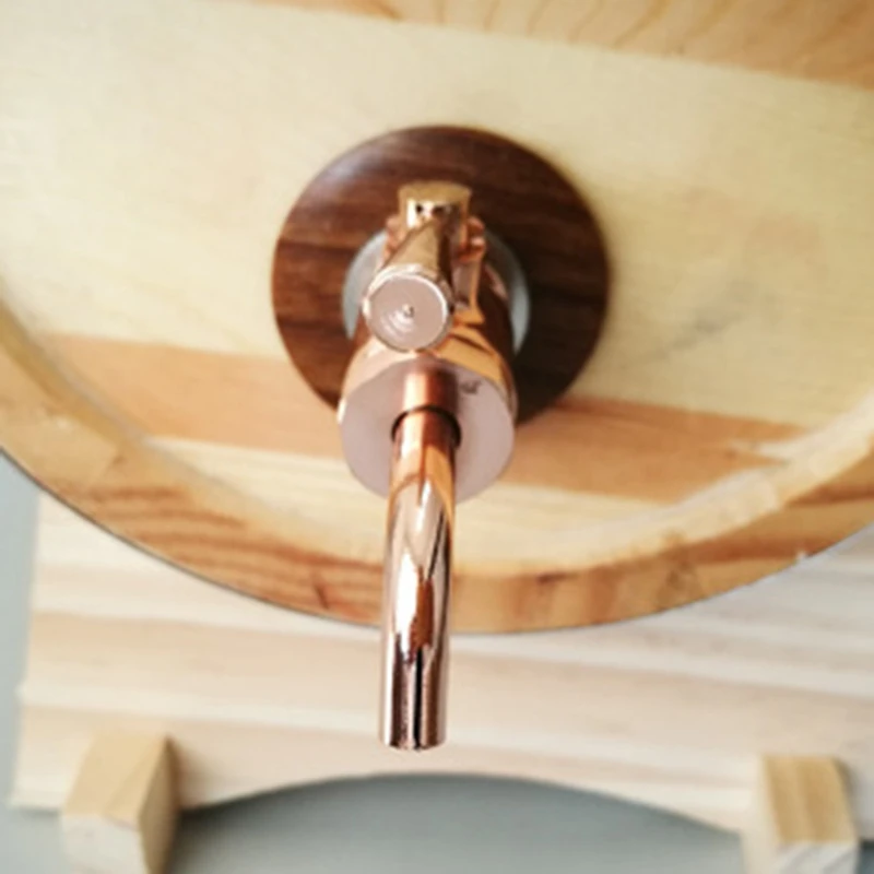 

High Quality Brass Oak Barrel Wine Drink Glass Bottle Miniature Faucet Bibcocks
