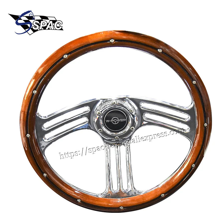 Универсальный НАСТОЯЩИЙ ДЕРЕВЯННЫЙ гоночный руль для автомобиля спортивный