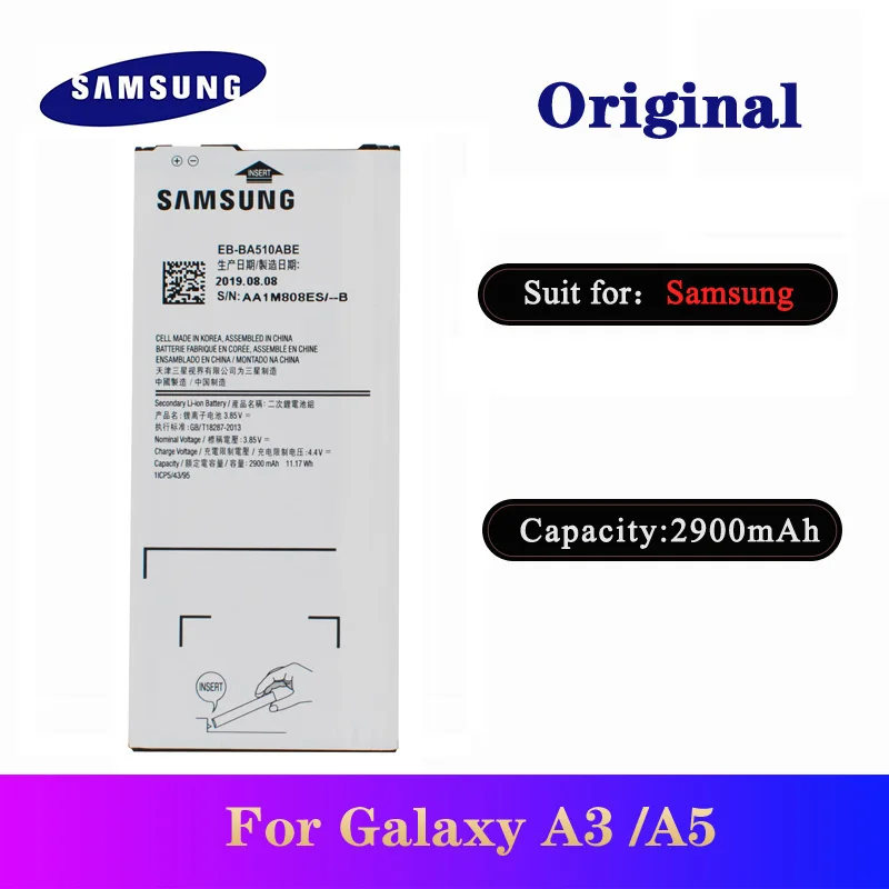 Батарея для Samsung galaxy A3 2016 / A5 A310 A310F A510 A510F EB BA510ABE оригинальный высококачественный