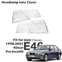 headlight clear lens cover lampshade fit for bmw 3 series e46 1998 2001 4door pre faceliftheadlamp shell car accessories