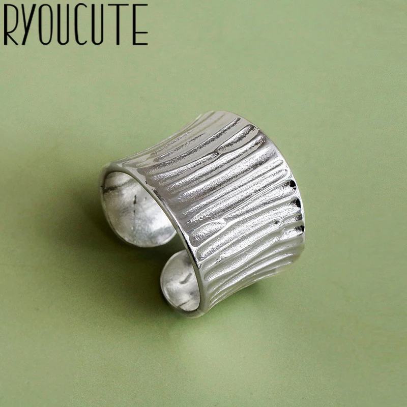 Винтажные серебряные нестандартные большие кольца для женщин регулируемые