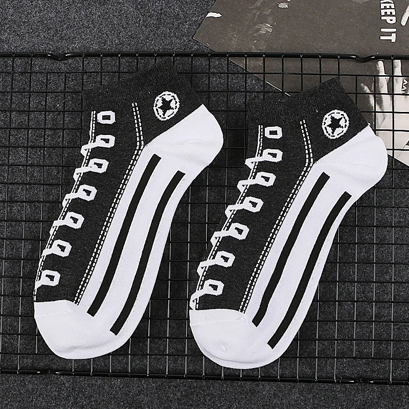 1 пара уличная мода хип хоп хлопковые мужские носки до щиколотки Harajuku цветные для