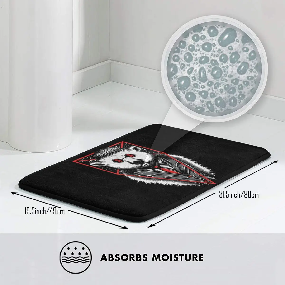 Коврик для мытья ног и ванной из полиэстера впитывающий |