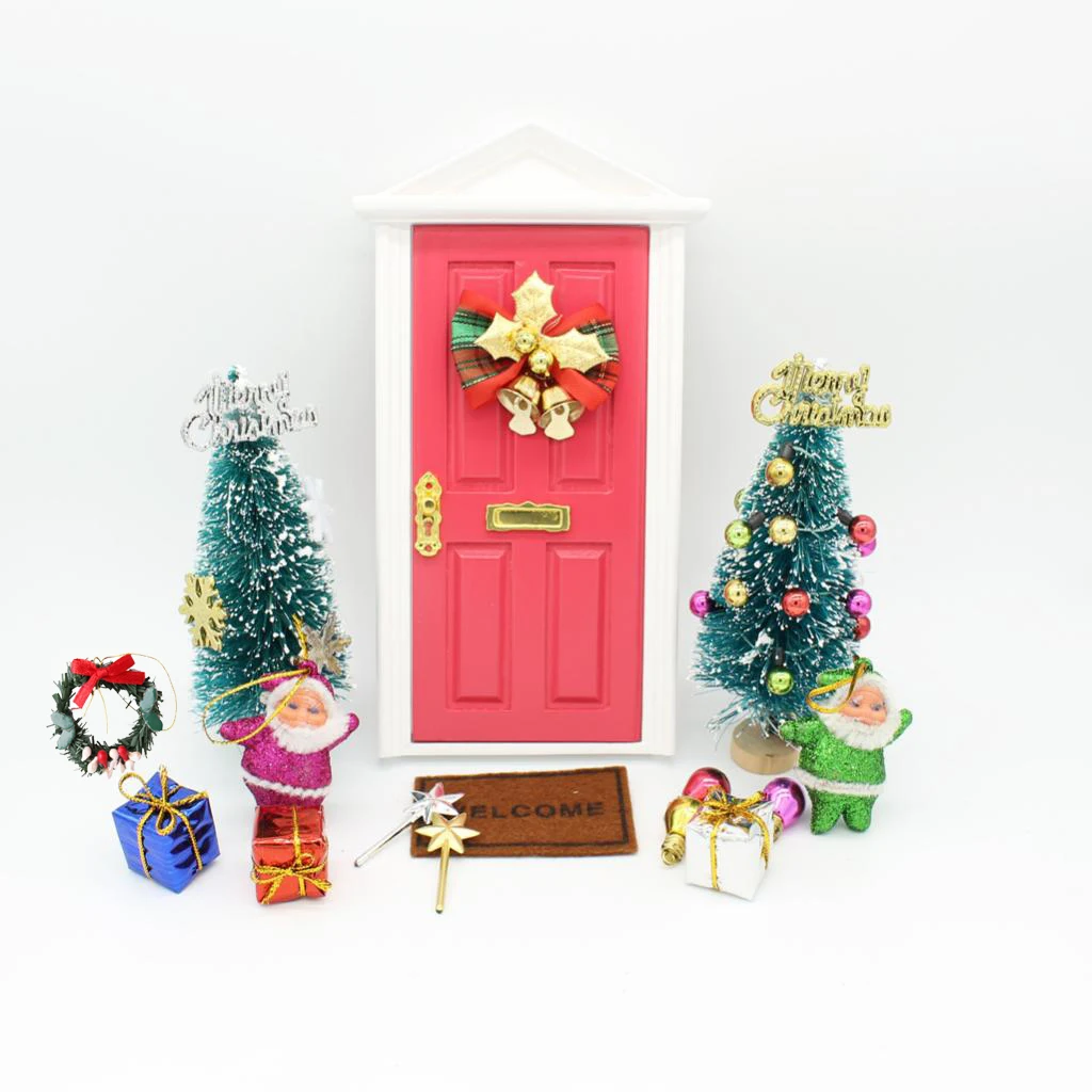 23 шт. миниатюрный домик для кукольного домика Рождественская елка светильник сад