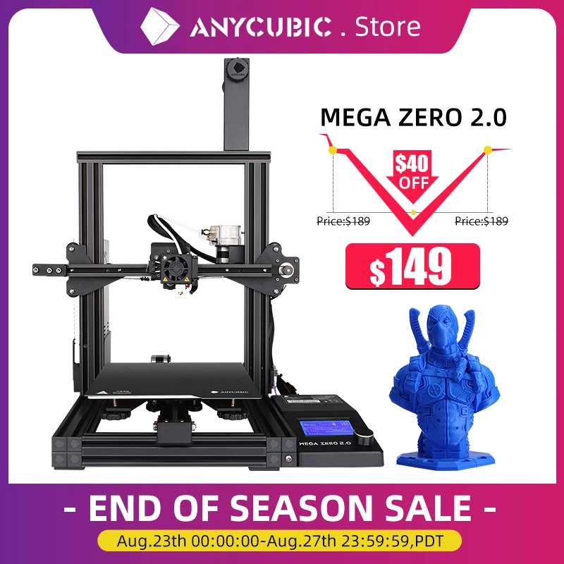 3D-принтер ANYCUBIC Mega Zero 2 0 FDM принтер с магнитной печатной кроватью легкое