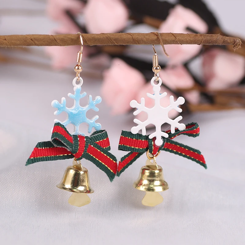 DIY серьга с рождественской тематикой для женщин и девочек Разноцветные серьги