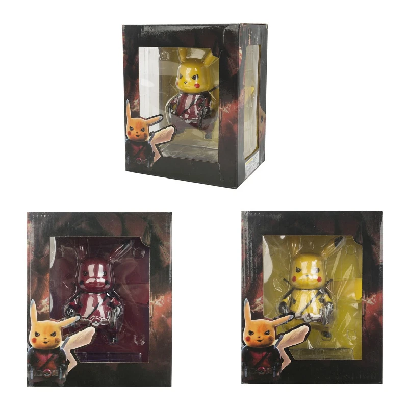 

15 cm Genuine Cute Pokemon Pvc Model Pikachu Deadpool Pokemon Anime Figures Dolls Toy Decoration Collection Child Birthday Gift