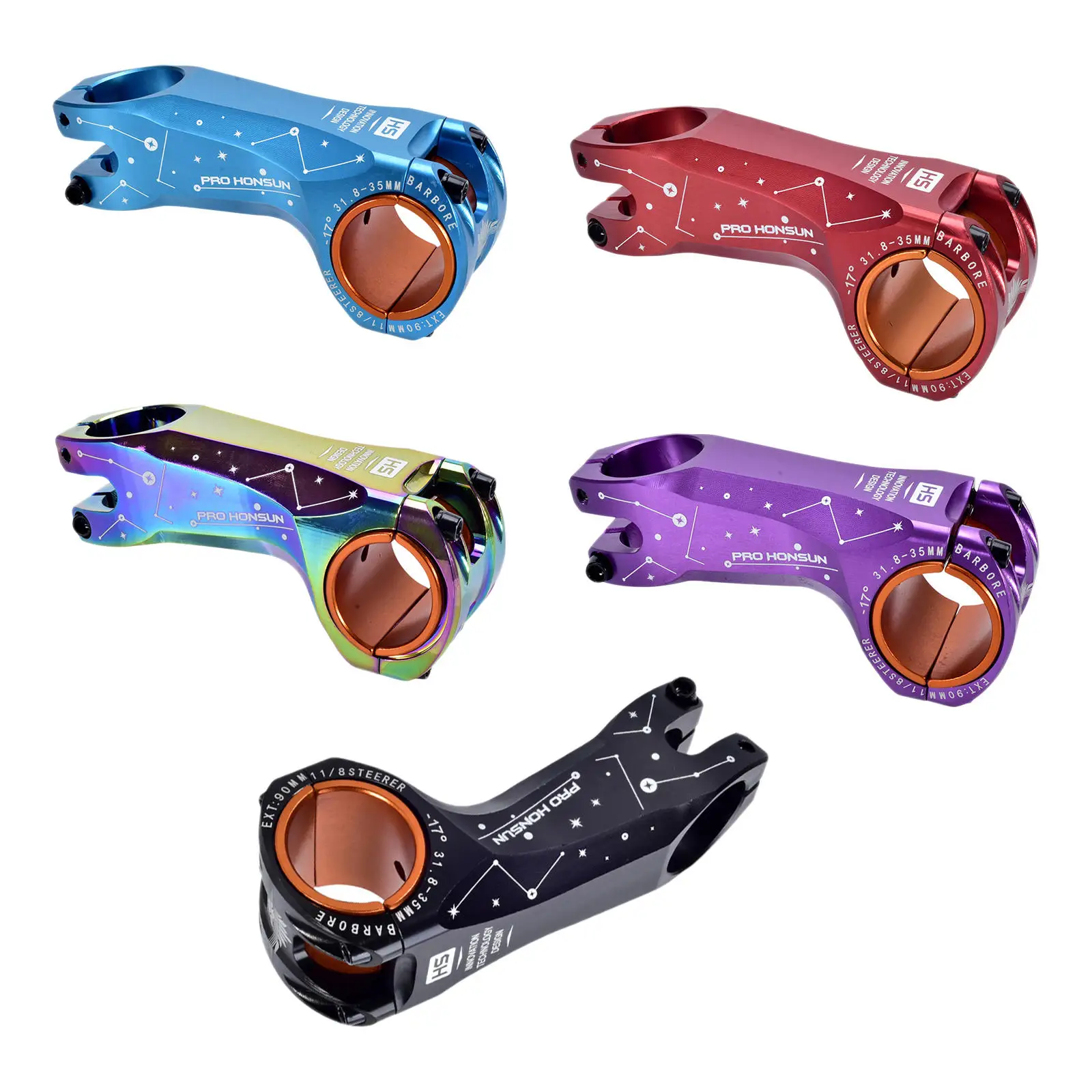 

Bike Stem 31.8 90mm -17 Degree Handlebar Stem for Bicycle BMX Cycling MTB Road Bike