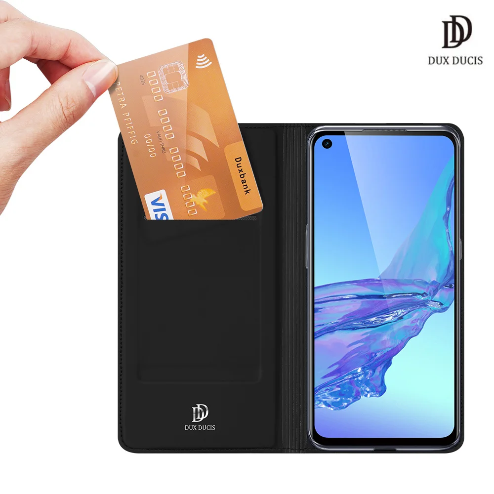 

For OPPO A53/A53s DUX DUCIS Skin Pro Series Flip Cover Luxury Leather Wallet Case Full Good Protection Steady Stand