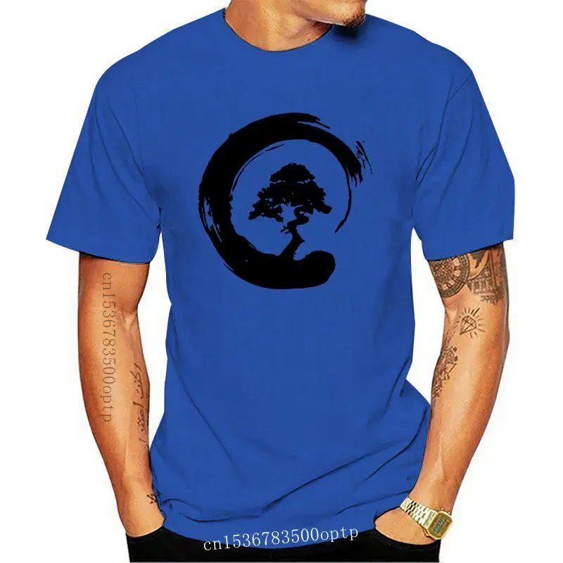 

Men T-Shirt Bonsai Tree Enso Circle -Buddhist Zen Calligraphy T-Shirt Malemens Cool Casual pride t shirt men Unisex New