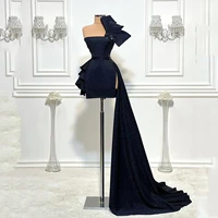 unique mini prom dresses strapless sleeveless ruffles sequins shiny plus size women special occasion sexy party cocktail gowns