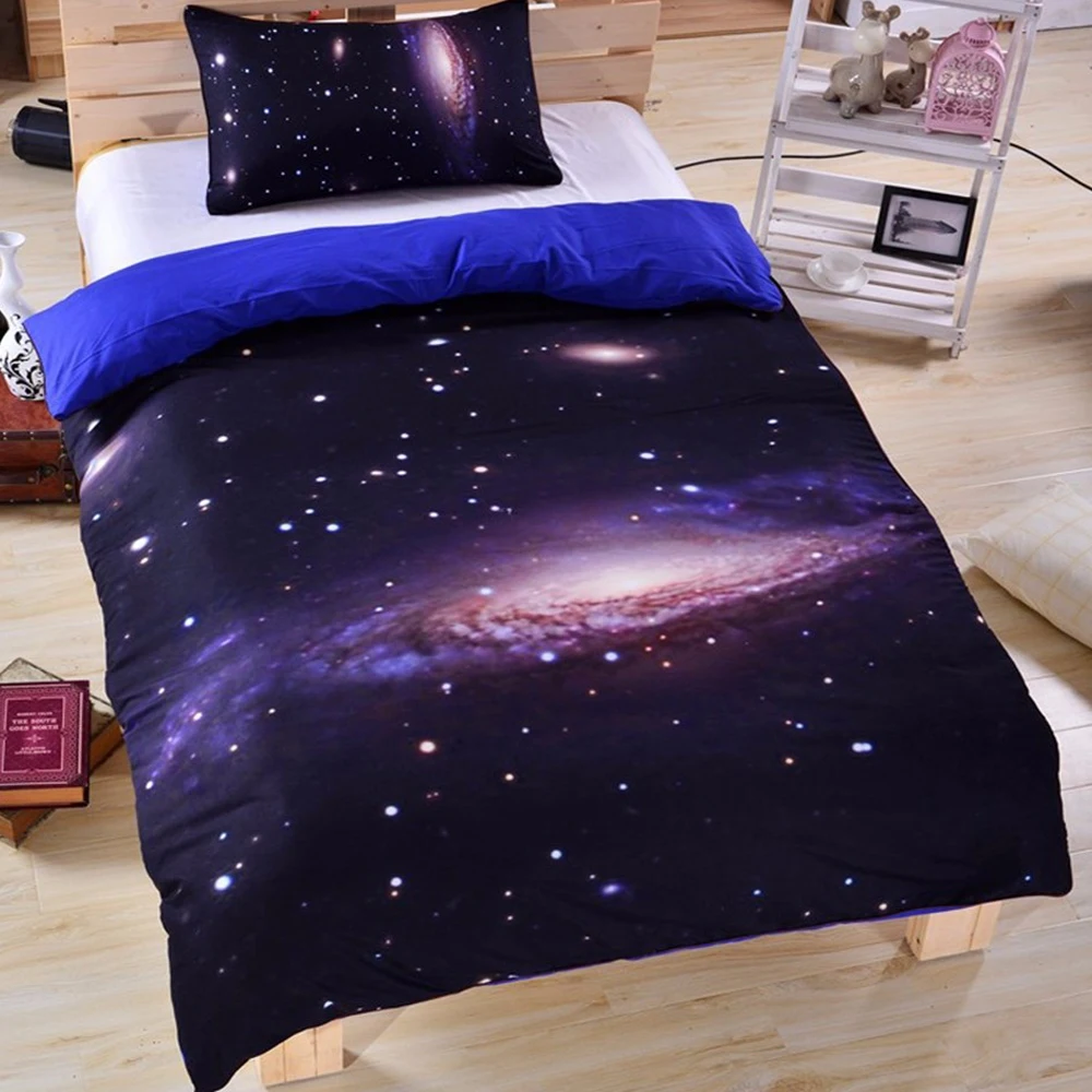 Постельные принадлежности Outlet Amazing Galaxy, постельный комплект, набор постельного белья, Королевский размер, 3d, близко к галактике, пододеяльник, покрывало Вселенная, постельное белье