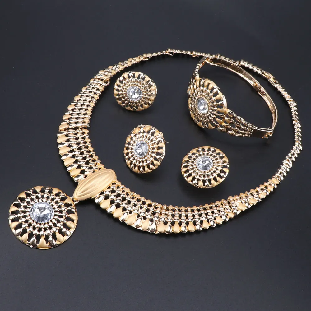 CYNTHIA модные свадебные хрустальные стразы ювелирные наборы африканские бусы