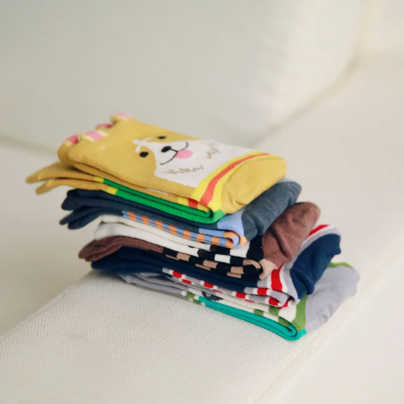 Милые Женские Длинные Носки с рисунком собаки Харадзюку хипстерские носки для