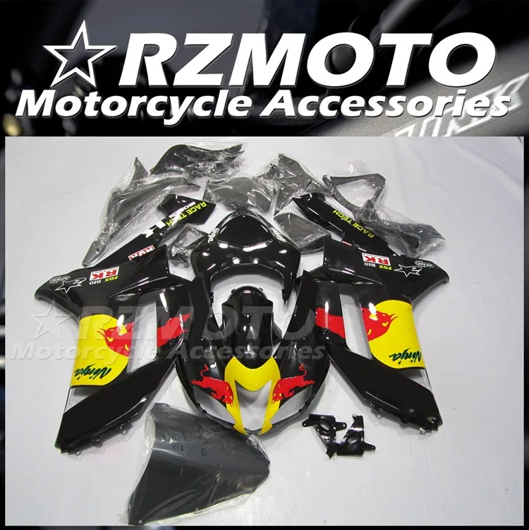 

Новый комплект обтекателей для мотоцикла ABS, подходит для kawasaki Ninja ZX6R 636 2007 2008 07 08 6R, цвет красный/желтый