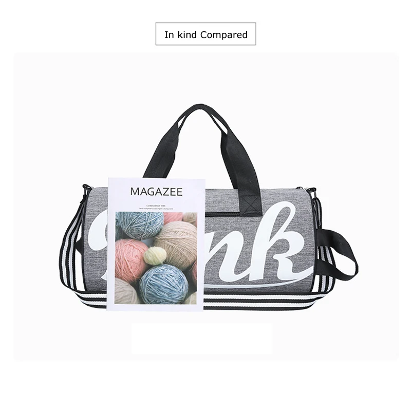 2021 Men grey Training Fitness Travel Handbag high capacity Sports Crossbag Outdoor Waterproof Nylon Sports Gym Bags