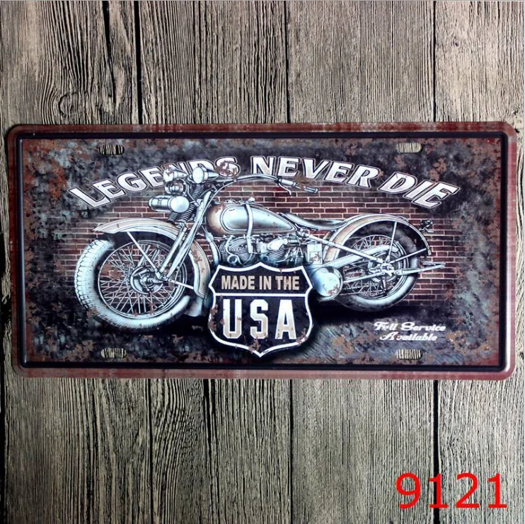 

Retro license plate frameless tin painting gift hotpot restaurant sell retro decoration quickly