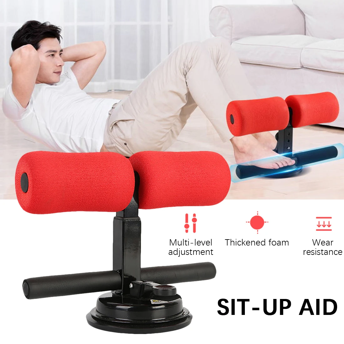

1pcs Fitness Sit Up Rack Floor Assistant Abdominal Stand Ankle Home Gym Fitness Travel Gear Support Trainer Equipment Hot Sale