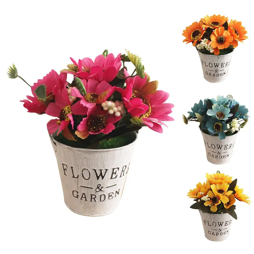 Искусственные Подсолнухи искусственные растения бонсай яркое моделирование