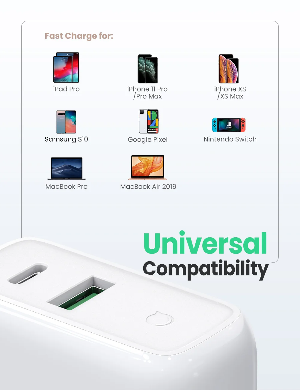 UGREEN PD36W USB зарядное устройство Quick Charge 4 0 3 типа C для iPhone 12 Xiaomi Samsung QC зарядного