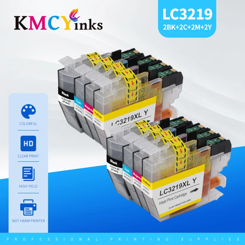 

KMCYinks LC3219 LC3219XL Full Ink Cartridge For Brother MFC-J5330DW J5335DW J5730DW J5930DW J6530DW J6935DW Printer lc3217
