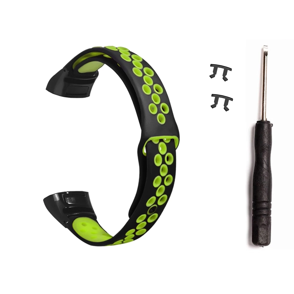 Зеленый Спортивный ремешок для Honor Band 5 ремешок силиконовый дышащий браслет для группы Honor 5 сменный браслет наручных часов браслет для Honor Band 4 - Цвет: Зеленый