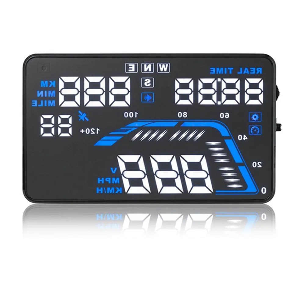 

Car Accessories Electronic Gadget 5.5 Inch Universal GPS HUD Heads Up Display For All Cars Bus Trucks Digital Speedometer