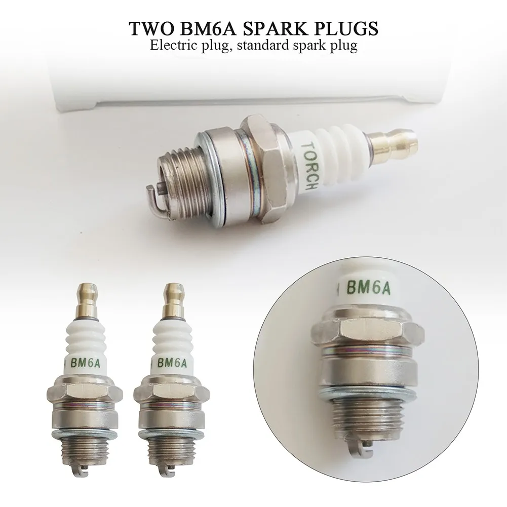 

1pcs BM6A Spark Plug Glow Plug Silver Ceramic Copper Core Car Accessories For Chainsaw Lawn Mower Strimmer M7/L7T/CJ8/1560