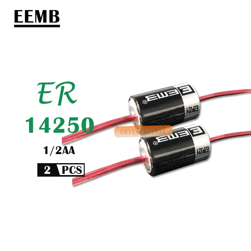 Бесплатная доставка 2 шт./лот EEMB ER14250 1/2AA 3 6 в 1200 мАч литиевая батарея со