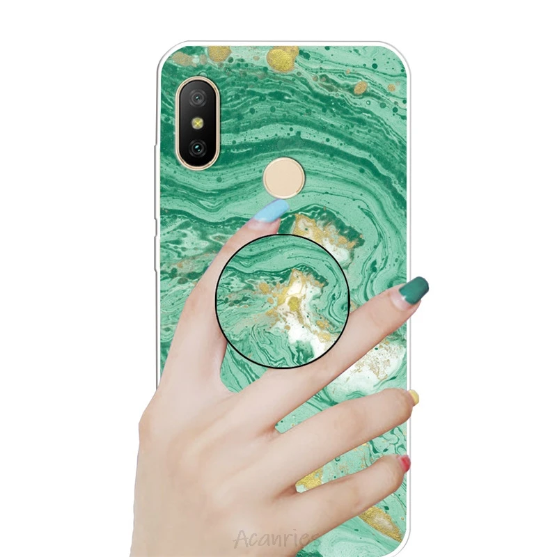 Роскошный Мраморный чехол для xiaomi redmi note 6 pro 6pro 7a 6a mi a2 lite a2lite подставка-держатель