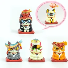 original capsule toys anime cartoon cute kawaii mascot fortune Lucky Cat Maneki Neko blind box gashapon figures desktop Toy