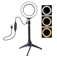 puluz 4 7 inch three color dimmable selfie ring light tripod kits for make youtube vlogging live video streaming ringlight