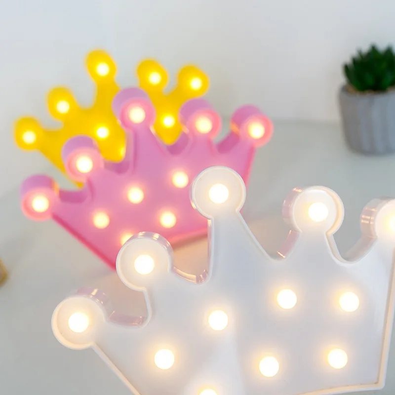 Креативный светодиодный ночник в форме короны декоративная лампа для дома