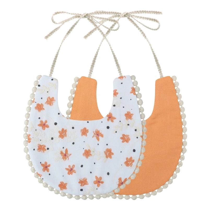 

87HD 1 шт. для новорожденных Двусторонняя одежда с рисунком для детей, детские девушки вытирания слюней младенцев Полотенца для Слюнявчики дл...