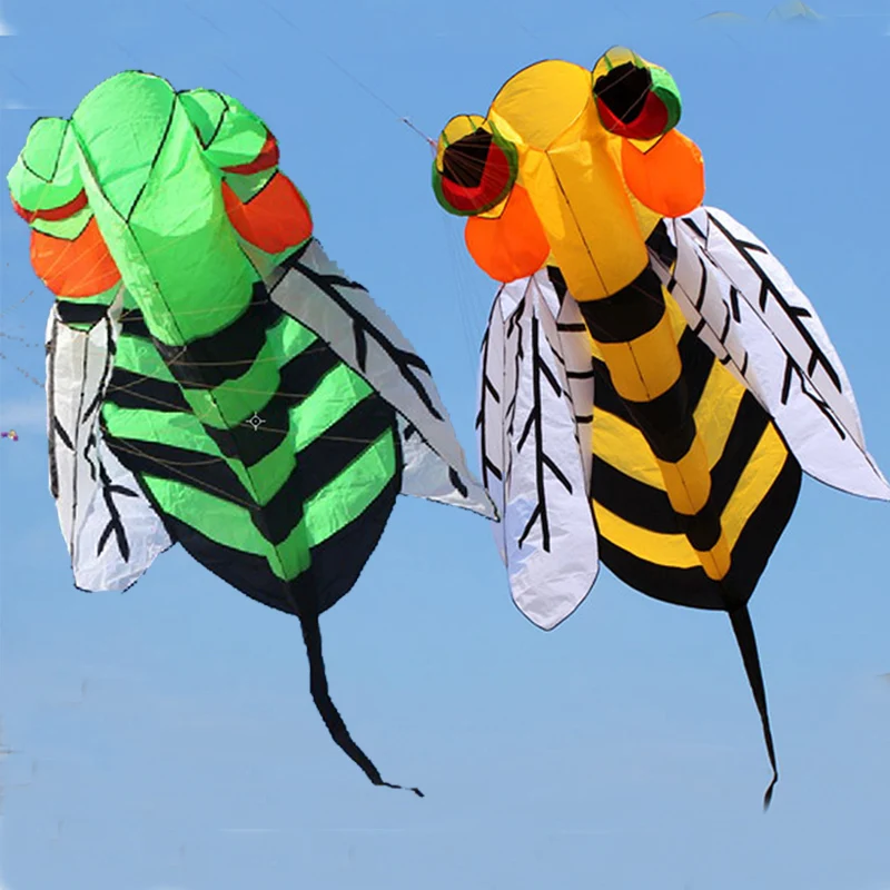 Esportes ao ar livre do divertimento para adultos 3m/4m única linha de software de energia animal hornet abelha pipa com punho e linha bom vôo
