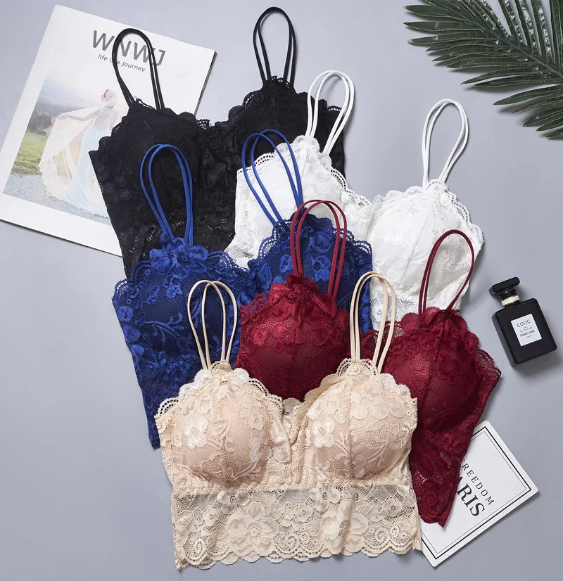 Новое поступление Женский пуш ап беспроводной кружевной бюстгальтер Топ для