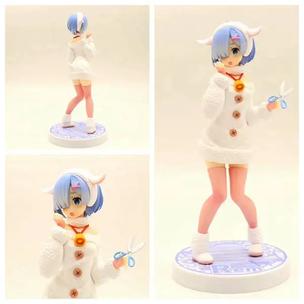 

Japanese Cartoon Character Rem Disguised As A Beautiful Girl Handmade Doll Pvc Action Diagram Collection Model Toy Anime Figure