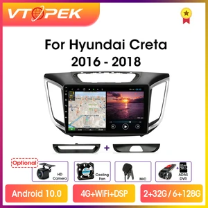 vtopek 10 1 4gwifi dsp 2din andriod 10 0 car radio multimedia player navigation gps for hyundai creta ix25 2015 2020 head unit free global shipping