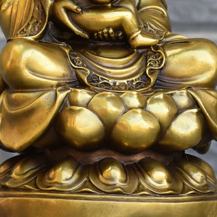 Лучшая Медная скульптура в стиле талисмана сунзи Гуаньинь Будда фэн-шуй для сына