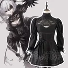 Новинка, костюм для косплея из аниме Nier Automata Yorha 2b, Женский костюм для косплея, женское причудливое черное платье для вечеринки