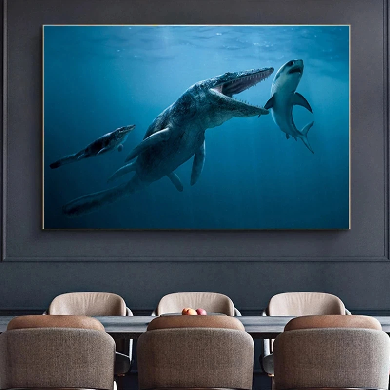 

Jurassic Park Dinosaur Creativity Surrealism Posters and Prints Animal Poster Wall Art Picture for Living Room Home Decoration
