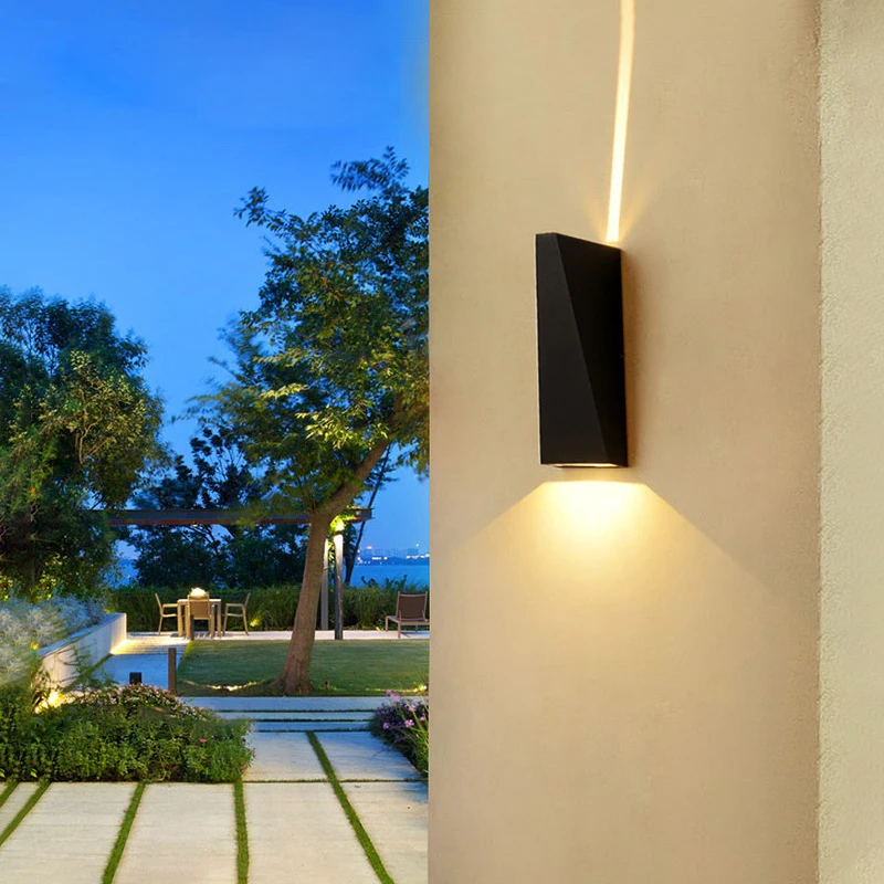 

Outdoor Wall Lights IP65 Waterproof Aluminum LED Wall Lamp 6W 10W Porch Garden Fence Indoor Modern Nordic Sconce Lamps 85-265V