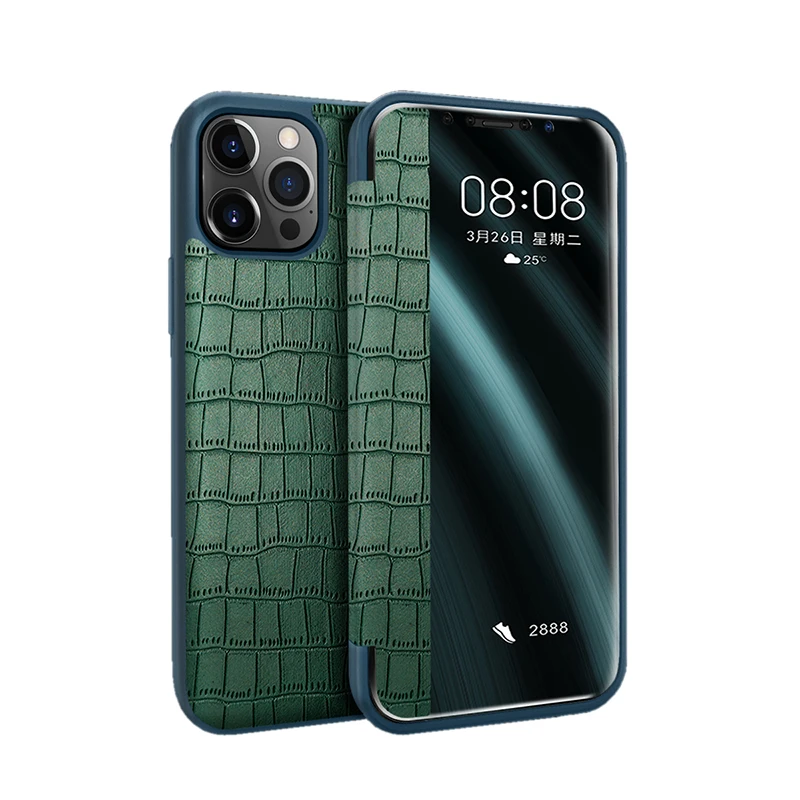 

For iPhone 11 Case For Iphone X Xr Xs Mini 11 12 Pro Max Case Tpu Soft For Apple 7 8 Plus Crocodile Pattern Flip Leather Cover