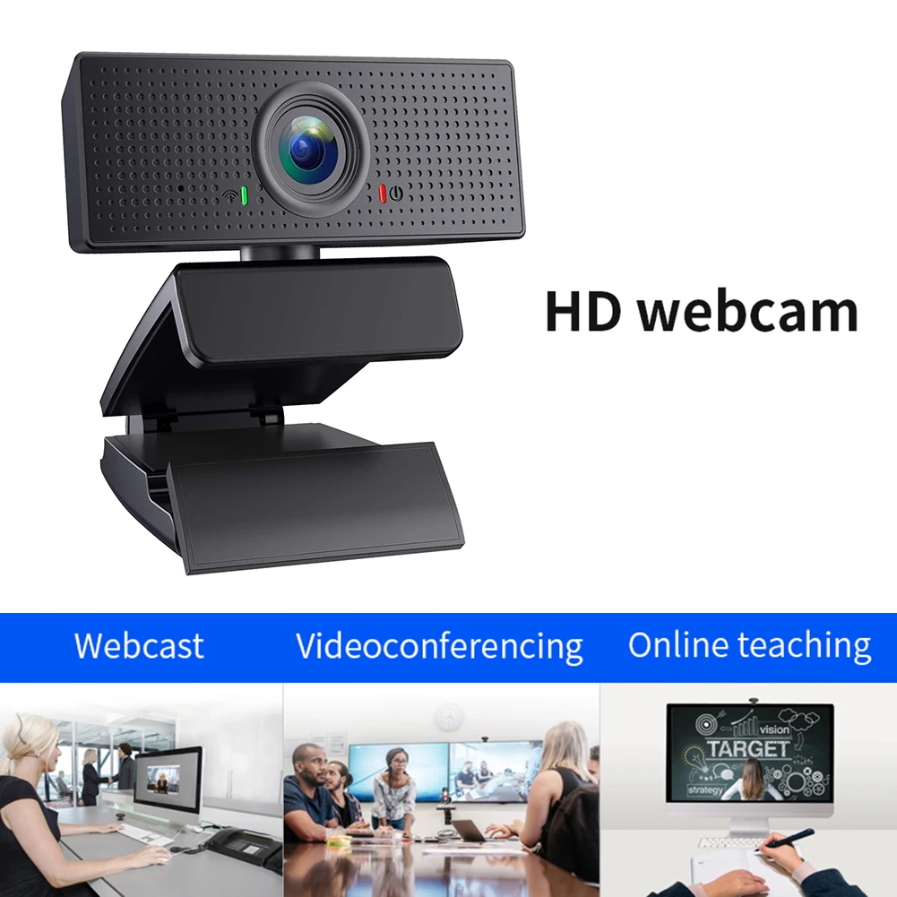 

ALLOYSEED Full HD 1080P USB Webcam Video Conference Recording Live Streaming Computer Web Camera With Mic For Desktop PC Laptop