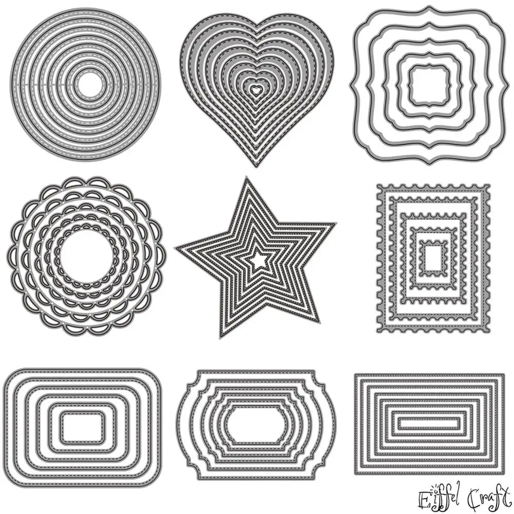 Прямоугольные овальные металлические режущие штампы круглая кружевная рамка