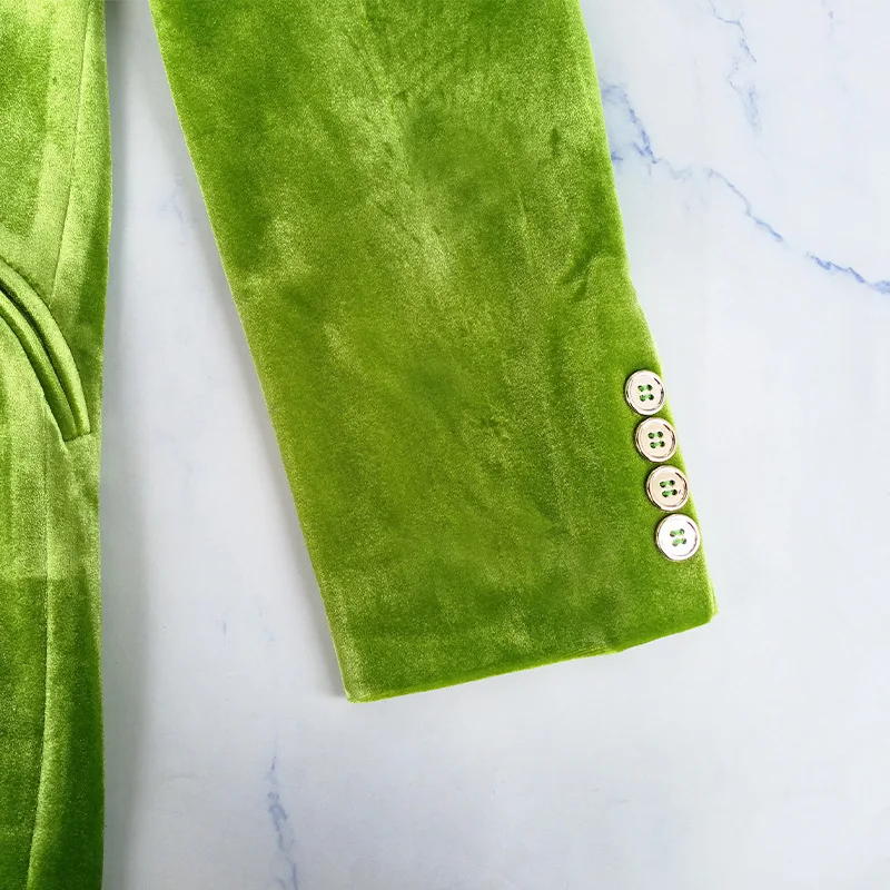 Пиджак женский двубортный с длинным рукавом элегантный свободный Блейзер