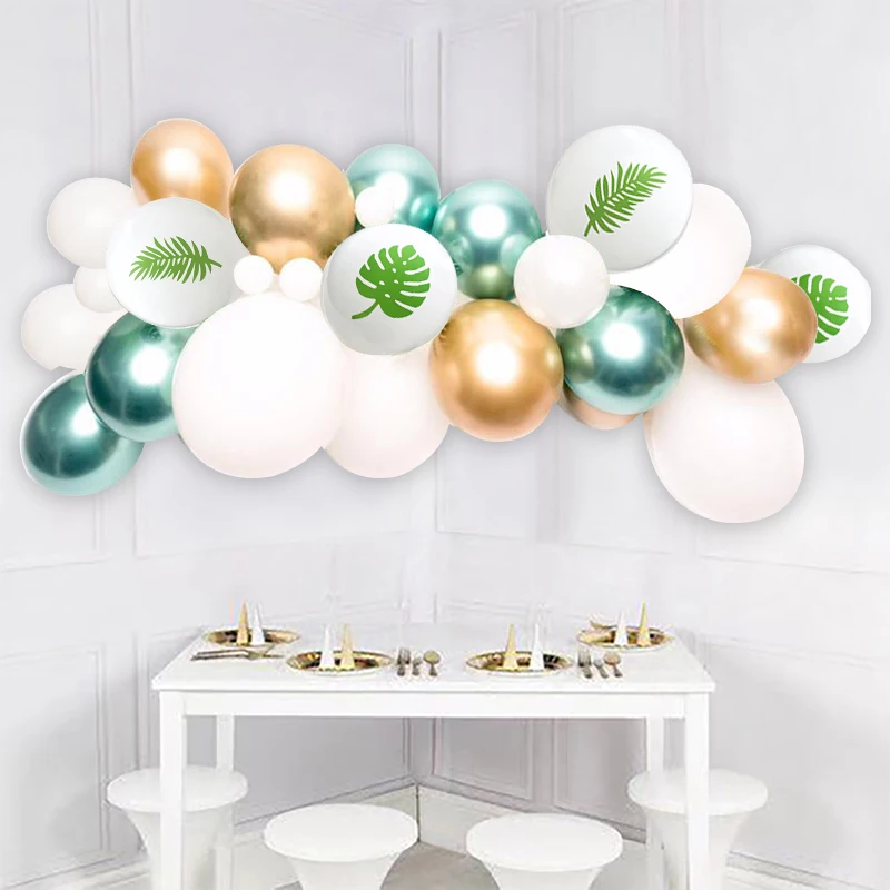 1 комплект воздушный шар гирлянда набор лист шалфей зеленый золотой арка